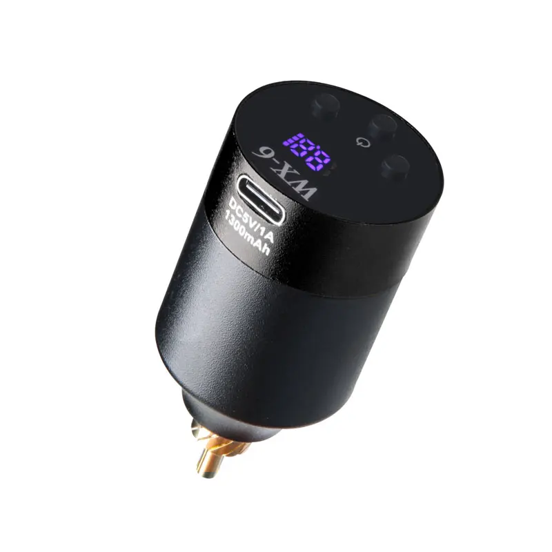 Цифровой перезаряжаемый аккумулятор для татуировок RCA DC, беспроводной блок питания для татуировок, мини-аккумулятор