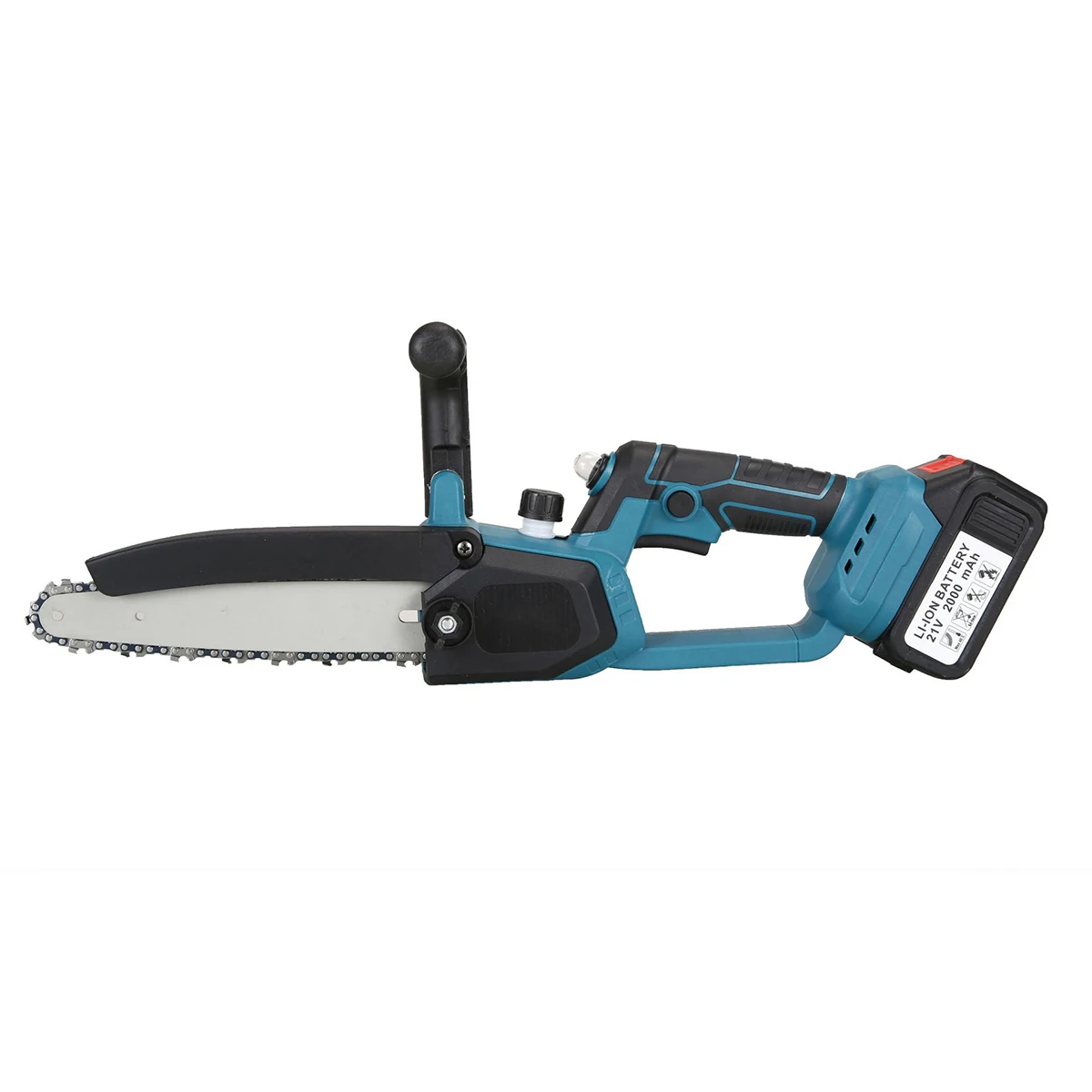 2 Batteries 8' Mini Cordless Chainsaw Electric One-Hand Saw Wood Cutter Chainsaw 21V Rechargeable Battery