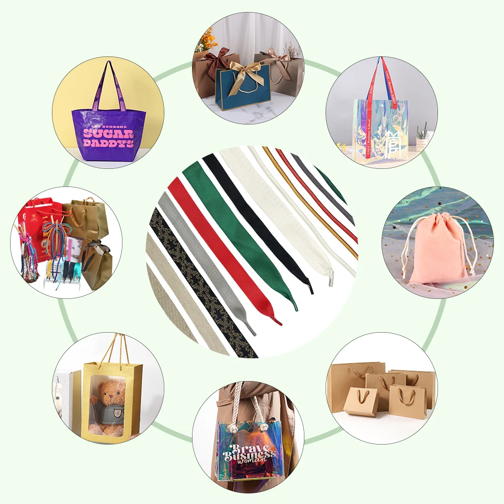 Twisted Polyester Wholesale Cord Macrame Rope Braided Nylon Golden Round Recycled Trims Decorations Multi-color Braid Custom