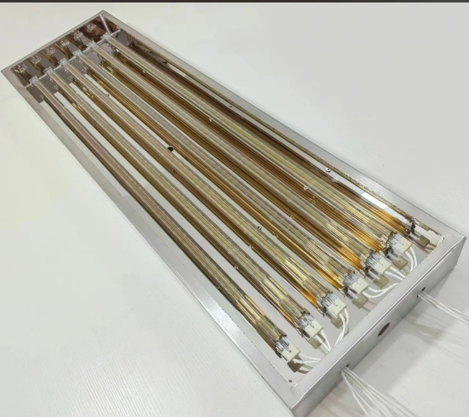 Manufacturer wholesale high power medium wave twin tube infrared halogen heating lamp for laminated glass curing