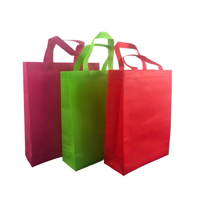 Golden Type PP Carry Bottom Gusseted Vest Polypropylene Lamination 80 Gsm Tote D Cut Non-Woven Nonwoven Shopping Bag