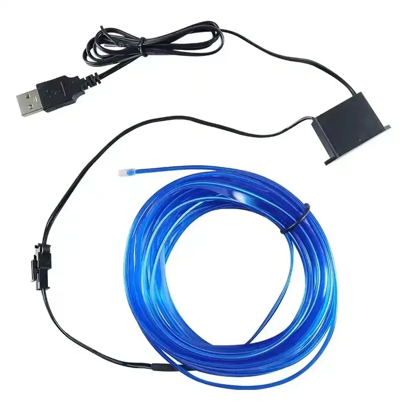 Best Seller 15ft/5m Cheap price EL car accessories LED lights interior neon atmosphere lighting Automobile interior refit