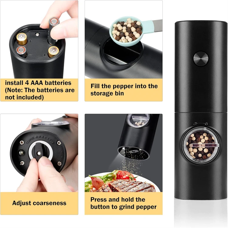 High-end New develop USB Rechargeable Salt Pepper Electric Grinder