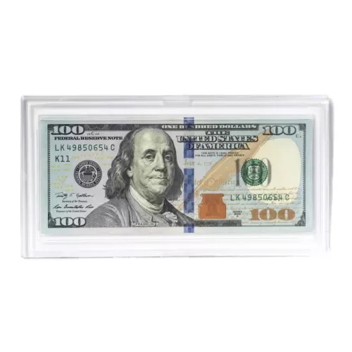 Currency Paper Money Bill Protector Slab Holder for Currency Snaplocks Holder for Large Size Notes