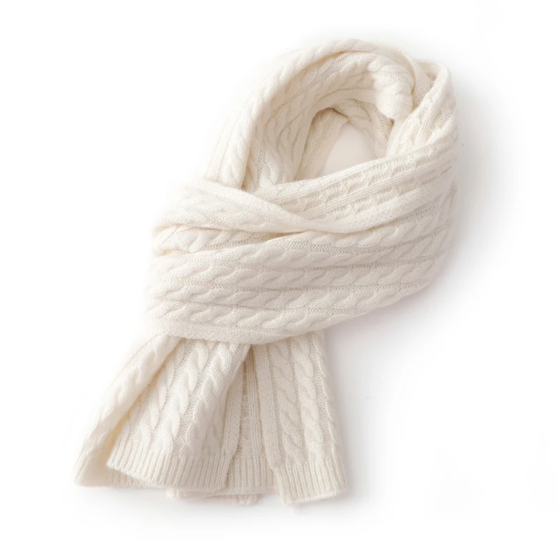 2024 mongolian wool pashmina cashmere scarf shawl custom knit  pure cashmere winter scarf