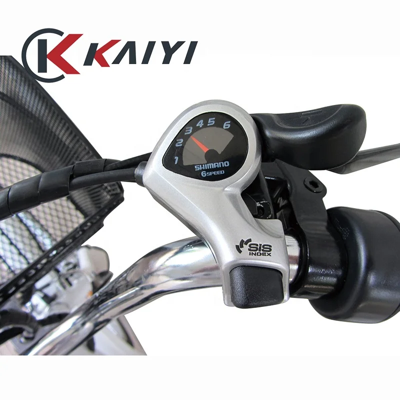 KAIYI Wholesale Electric Bicycle City Tire Cargo Ebike 3 Wheel Electric Coffee Bike China Factory Tricycles 36v250w 24*1.75 36V