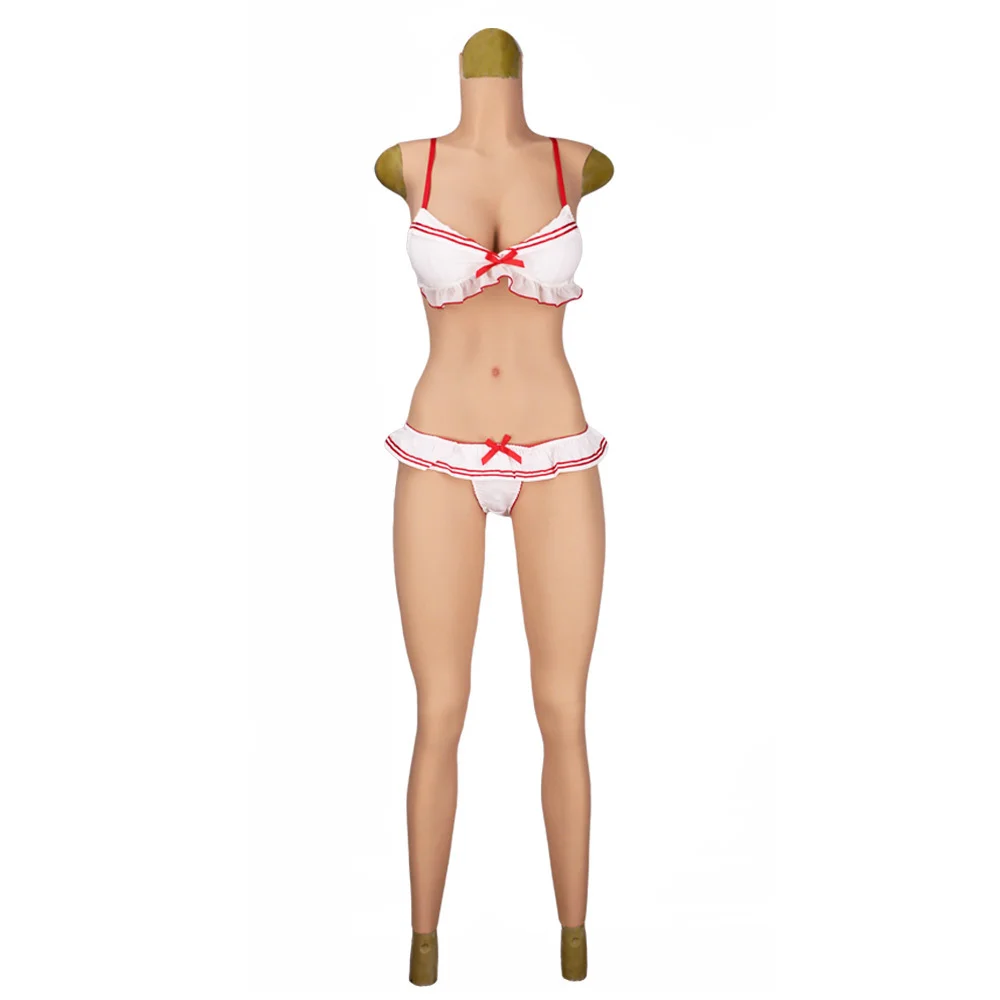 
Full Silicone Tights BodySuit Ankle-length Pants Crossdress Male to Female Transsexual Cosply Transgender Silicone Breast Form 