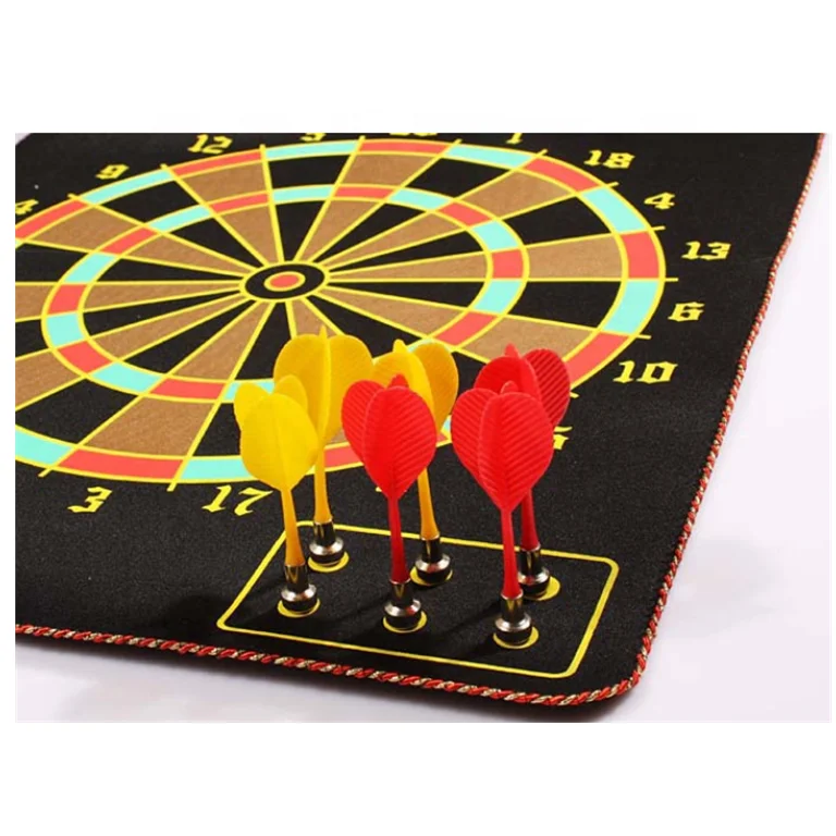 Target Fabric Magnet Dartboard Safety Roll Up with 6 Darts