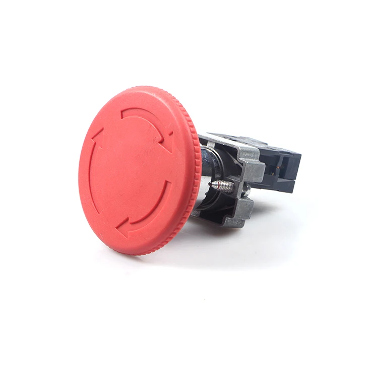 HUAWU XB2-Bs642 60mm mushroom head turn to release red emergency stop push button switch