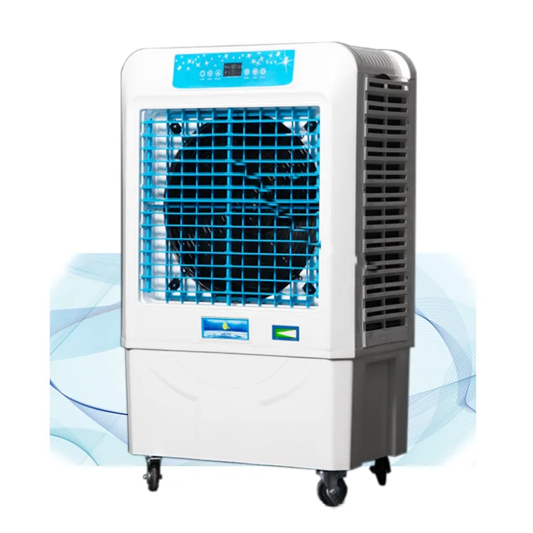 Бесшумный промышленный воздухоохладитель, Промышленный Портативный испарительный воздухоохладитель с поддержкой «Добавить ледяной кристалл»