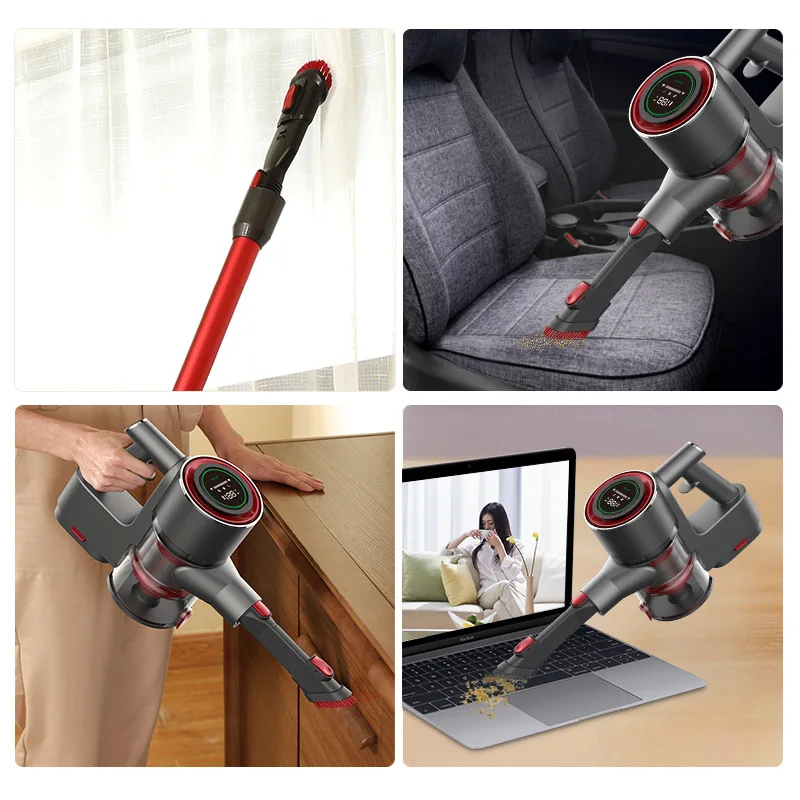 Best Handheld Cordless Vacuum Cleaner Low Noise Rechargeable Portable Vacuum Cleaner V10 Brushless Motor with LED Lights