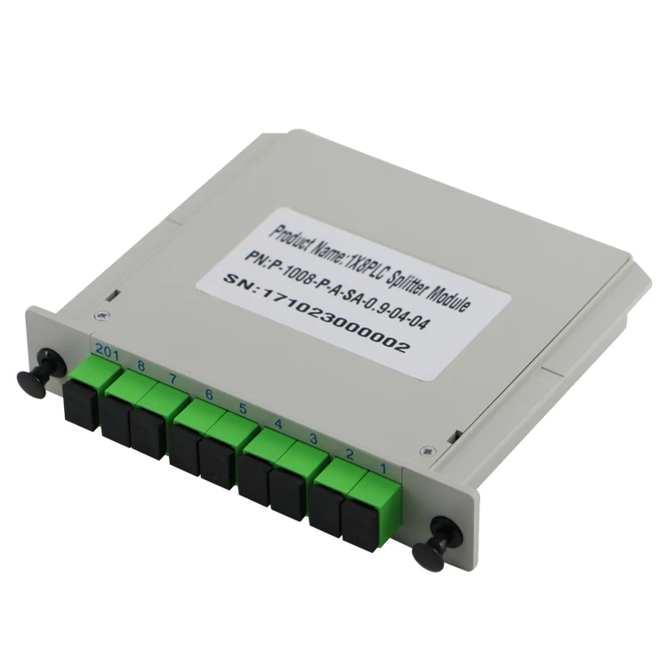 SC apc upc 1X4 1X8 1X16 1X32 1X64 cassette type box type insert type ftth plc splitter