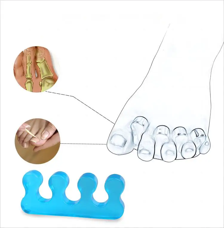 Light Weight TPE Gel Toe Separator Pads Bunion Pain Relief Toe Separators Pedicure Straightening Corrector