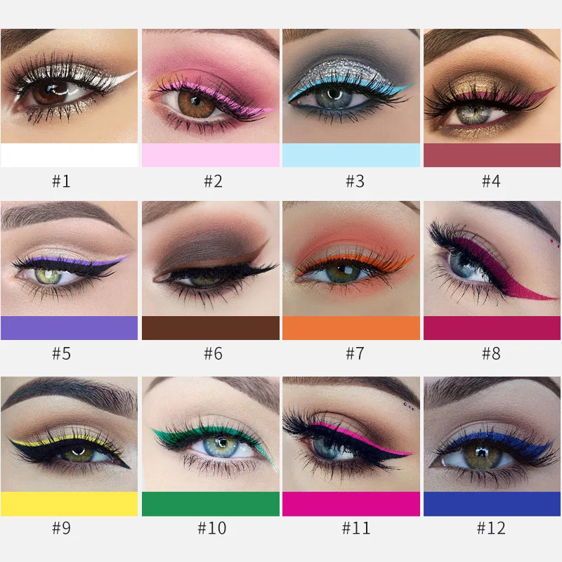 HANDAIYAN Wholesale 42 Colors Long Lasting Liquid Makeup Eye Liner Waterproof Matte Neon Colors Liquid Eyeliner