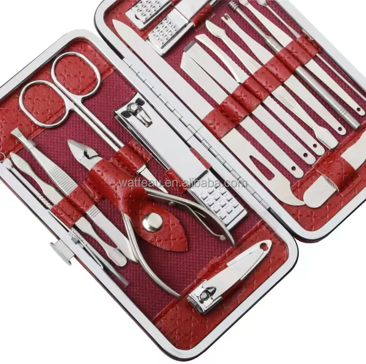 19 pieces Manicure Pedicure Set 19Pcs Manicure Set Cuticle Dead Skin Nail Clippers Set Toe Nail Cutter Tool Kit