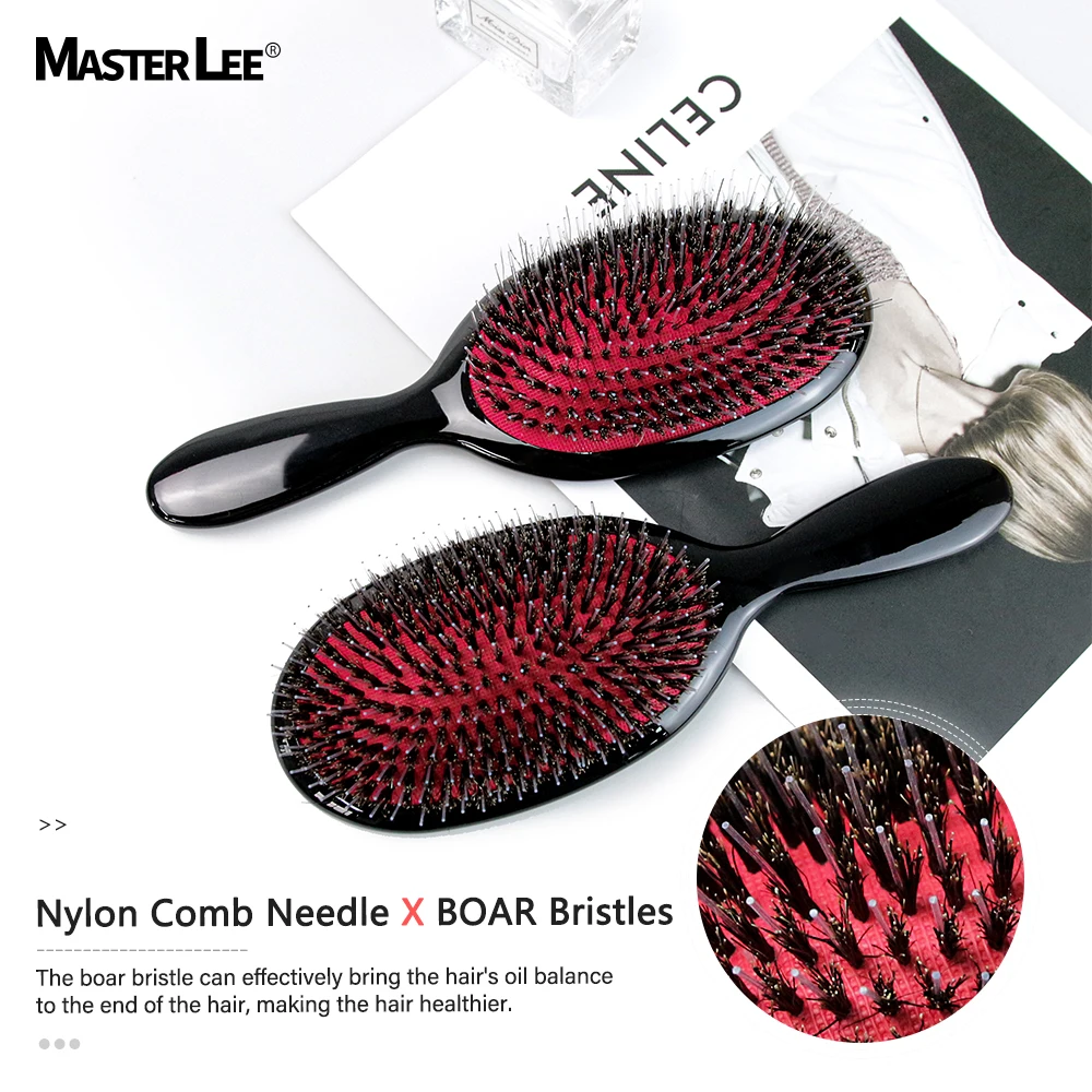 Hard Tooth Animal Brush Bright Surface Oval Detangle Hair Brush Ergonomic Design Customized Plastic Custom Hair Brush with Logo