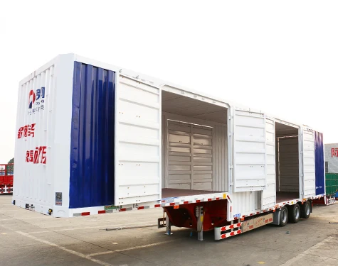 40FT van semi trailer container transport trailer 3 AXLE cargo box semi trailer ST XXY TJZ transport or haulage Special Vehicle