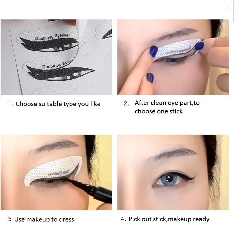 New Eyeliner Stickers Winged Eyeliner Tool Eyeliner Guide Tool Nonwoven Eyeshadow Stencils for Eyes