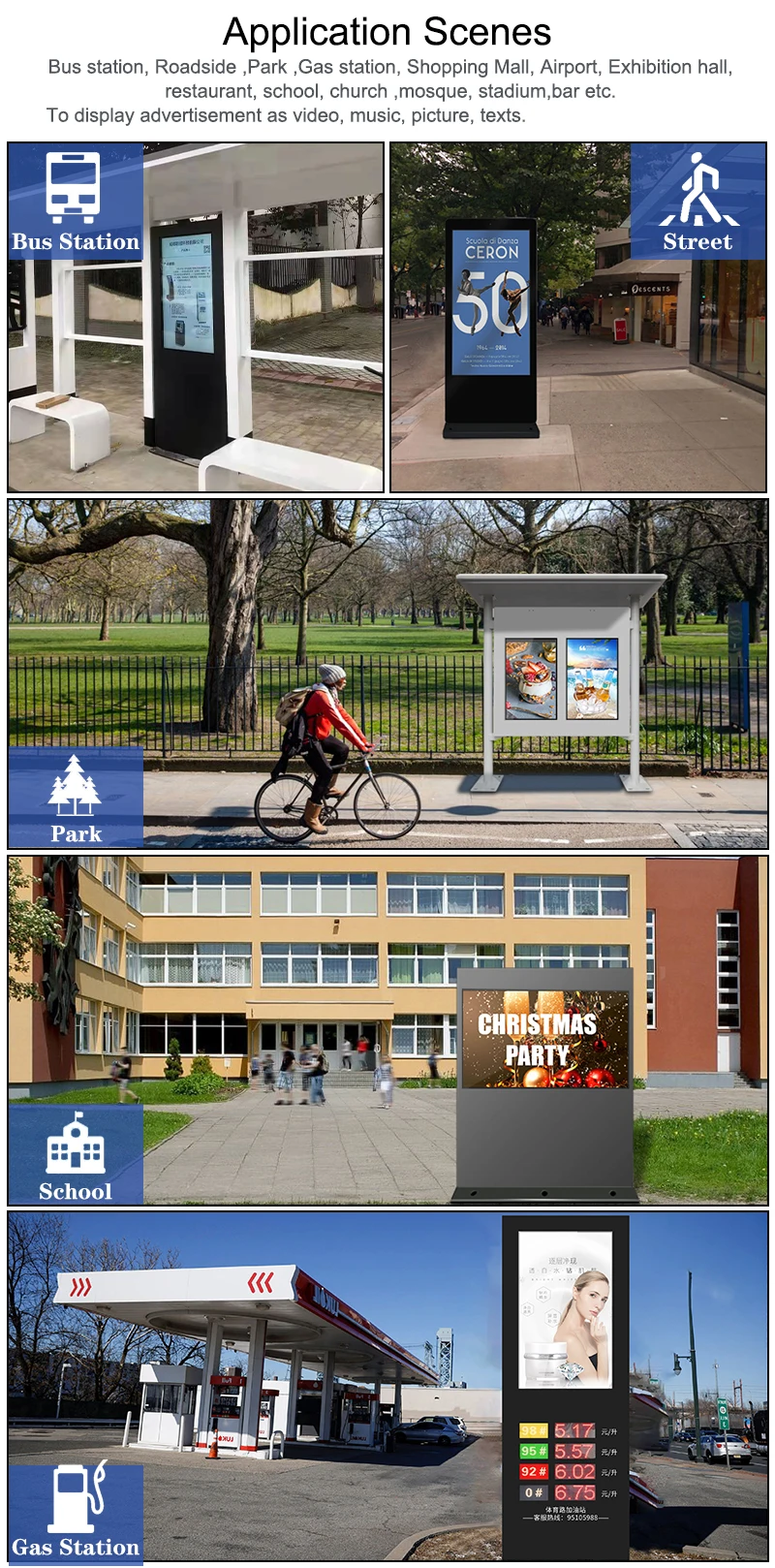 Outdoor Advertising Digital Display Screens Large Lcd Video Technical Support TFT Online Support 1 YEAR