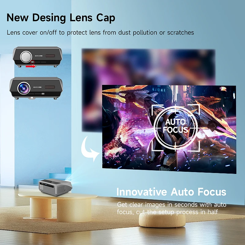 caiwei support full HD support 4k 1080P Digital Projector wifi projector Home meeting room outdoor