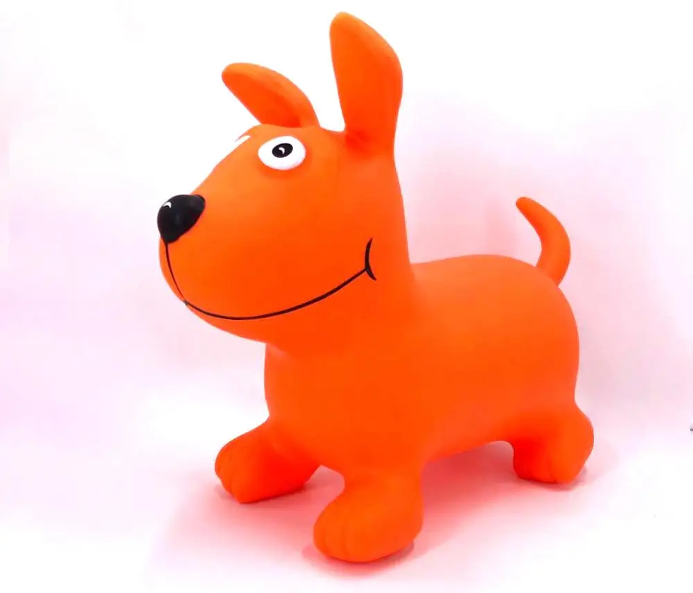 Colorful  Kids Inflatable Ride on Jumping Horse PVC Material Inflatable Bounce Animal Toys  for Children