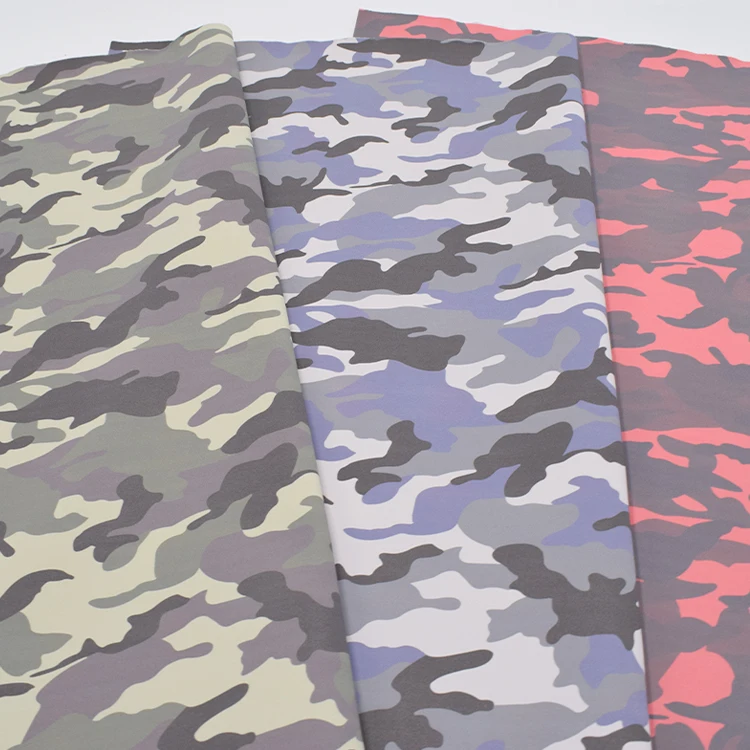 2020 New product wholesale pu camouflage synthetic leather for bags