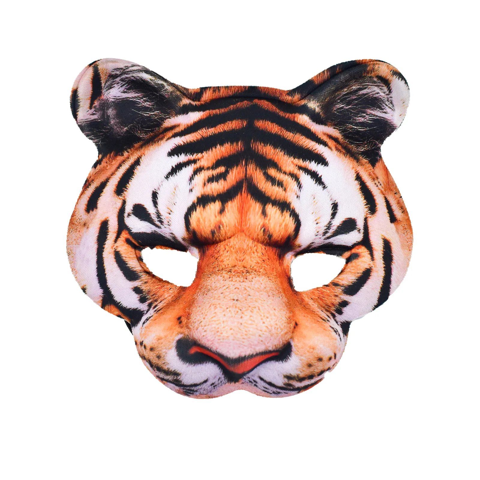 Costumes Half Face Animal Tiger Mask Print Cosplay Masquerade Facial Masks For Carnival Party