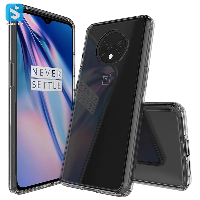 Гибридный акриловый бампер жесткая задняя крышка Прозрачный ударопрочный чехол для Oneplus 7T