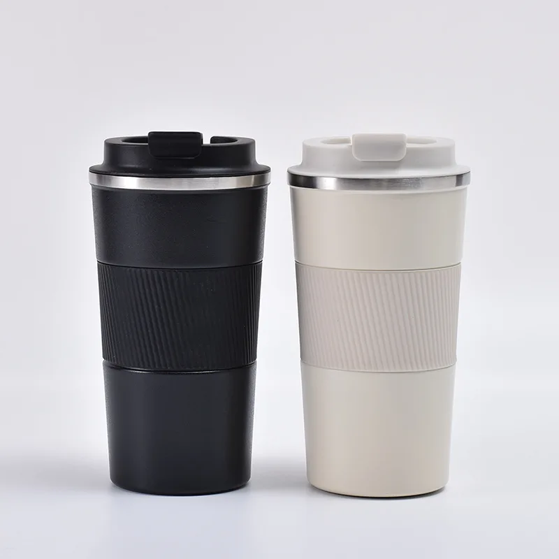 Hot sale 380 ml 510 ml Stainless Steel Travel cup Camping Beer Mug Vacuum Insulated coffee Mugs and Cup with silicone sleeve