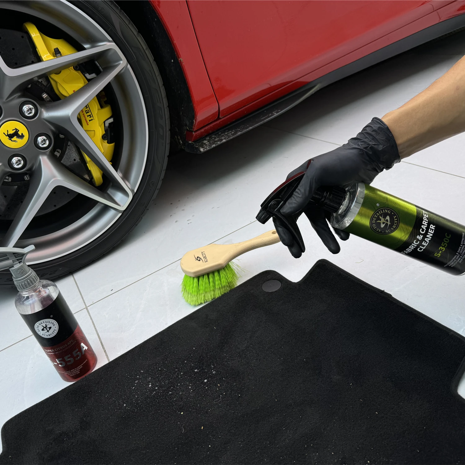 SCARCITY Interior Fabric Cloth Lint Car Clean Liquid 500ml 4L
