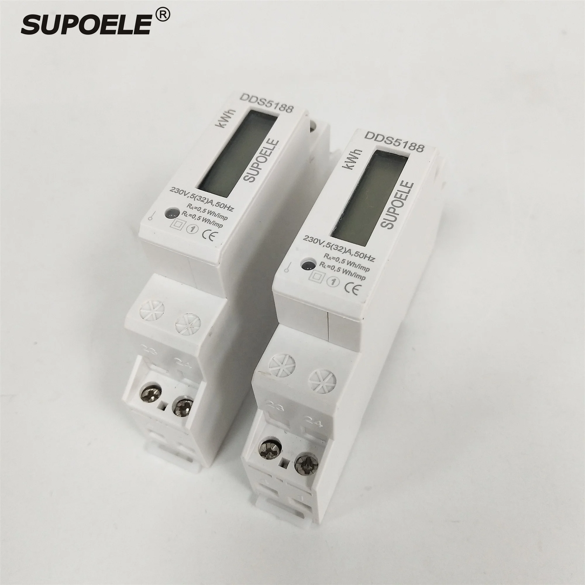  SUPOELE 18 мм DDS5188 однофазный Din-рейка электронный AC 230 в 32 А 50 гц жк-дисплей тип кВтч измеритель затрат на