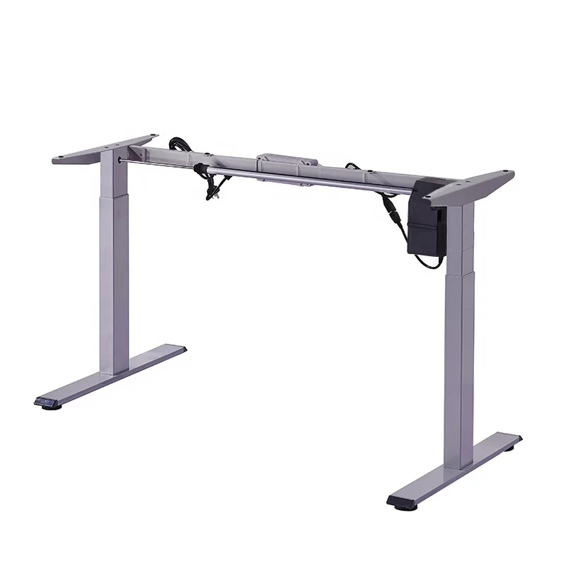 Electrically Height legs Adjustable White Standing Desk Frame Sit Stand Home Office Table Computer Workstation