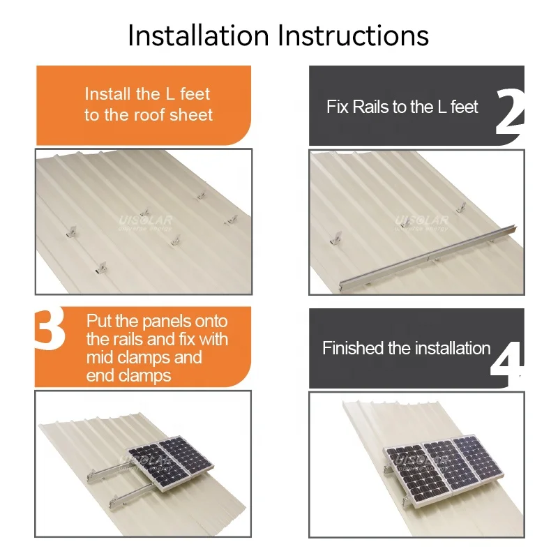 UISOLAR Wholesale L Foot Solar Mounting Brackets l feet clamp solar mounting roof solar l feet components