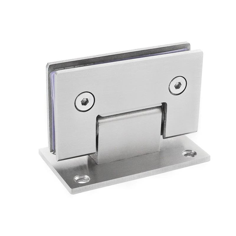 Kensharp Glass Door Hinge Stainless Steel 304 Straight Edge 90 Degree Frameless Wall To Glass Hinge