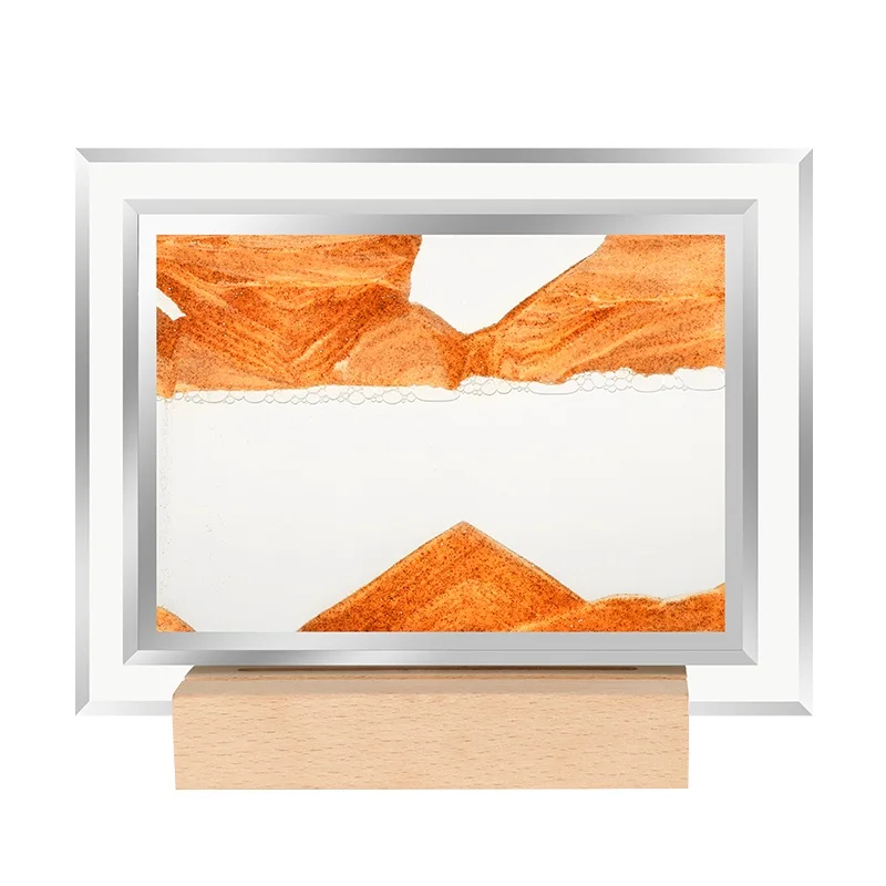 New Design Crystal Light Creative Quicksand Lamp 3D LED Flowing Sand Painting Decorative Table Lamp