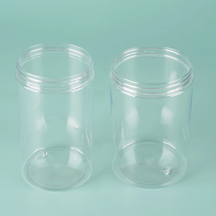Wholesale Custom Large Capacity Food Storage Jars Health Food Grade Material Transparent Plastic PET Container With Lid