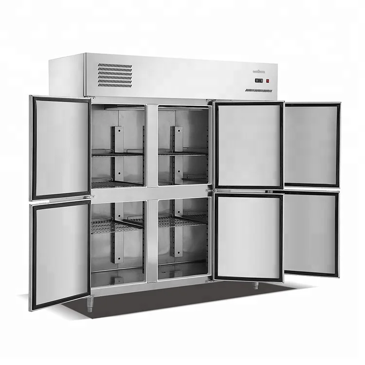 Stainless Steel Commercial Refrigerator | 6-Door Refrigeration Unit | Temperature Range 2-8°C