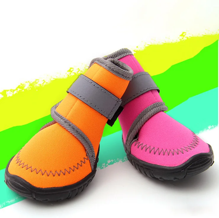 Candy Color Fashion Neoprene Waterproof boots for Middle-Large Size Pet Dog Shoes