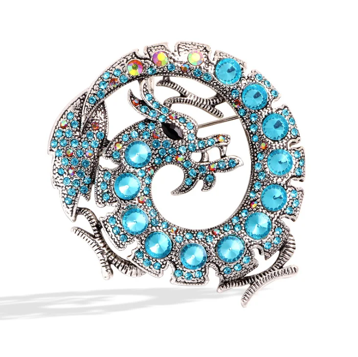 Взрывной Стиль Древние сплава жемчужины дракона тотем, брошь с застежкой, Мужская персонализированные костюм верхняя одежда корсаж аксессуары