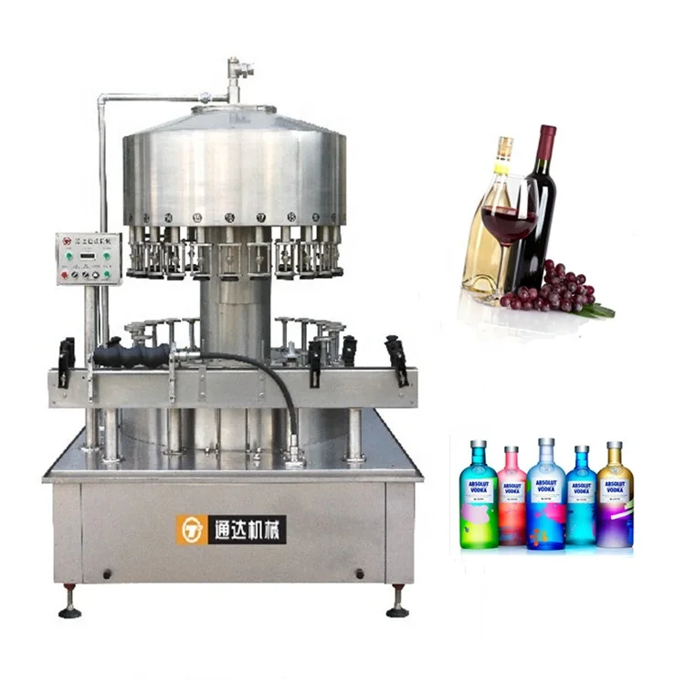 automatic alcoholic beverage soy milk wine whisky filling machine