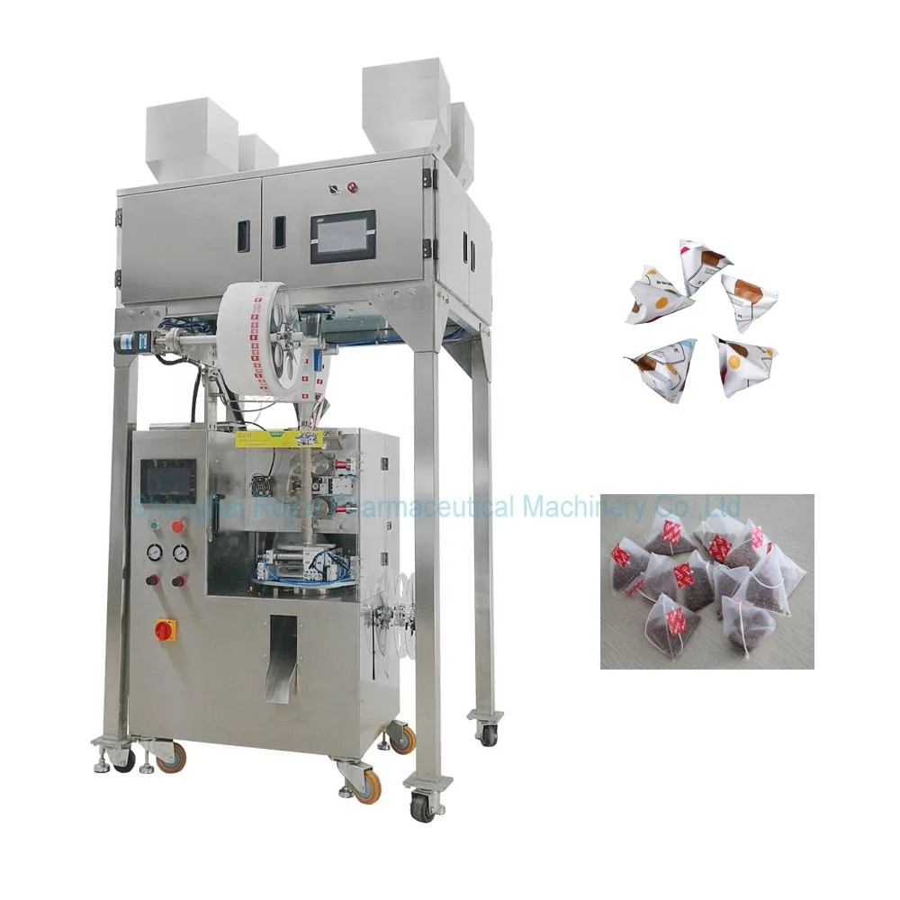 Combination Type Four digital  scale small sachet pyramids  bag pouch packing machine for health herbal tea