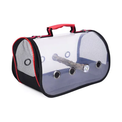 Portable clear bird carrier breathable bird travel bag parrot carrier backpack