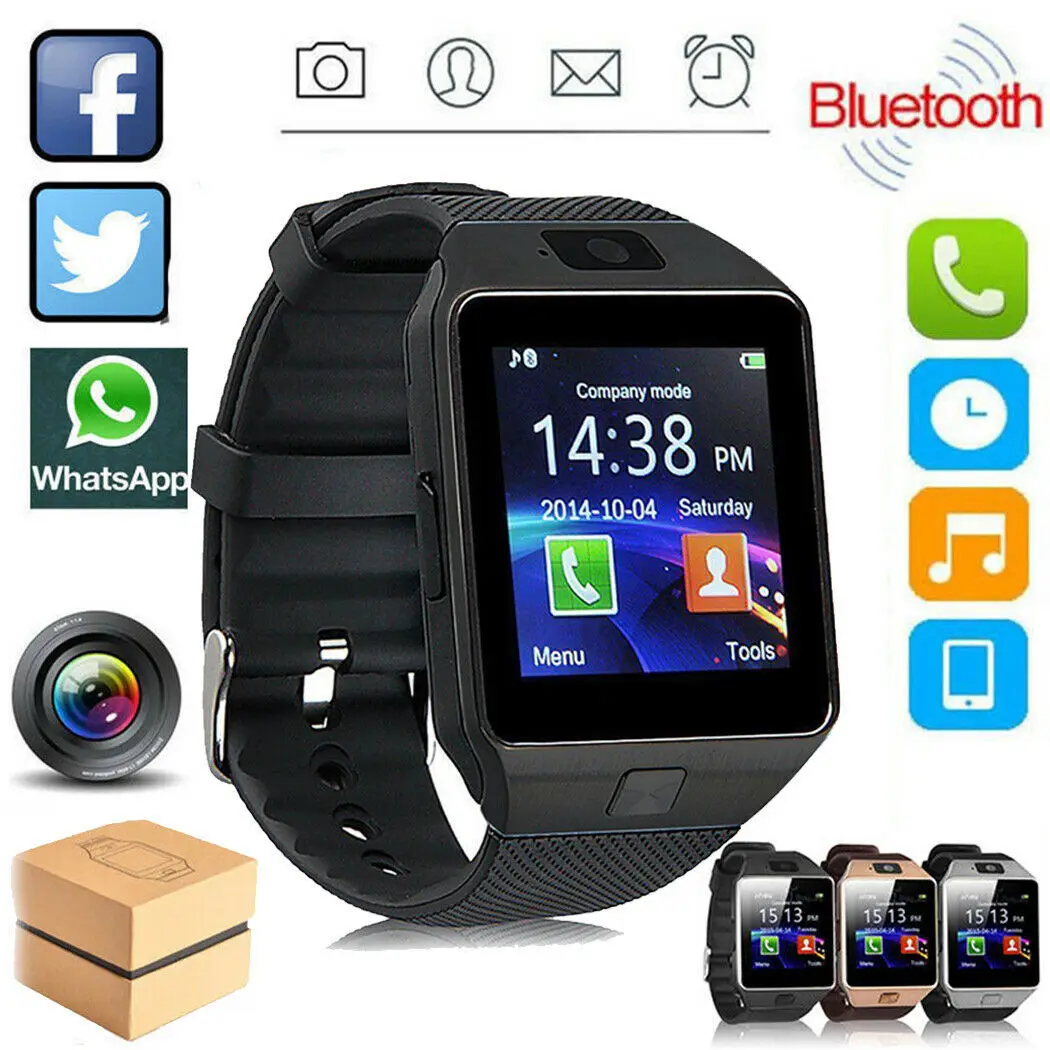 Wholesale  topsales Cheapest DZ 09 smart watch With Camera Video Call WiFi Touch Screen smart watch Support SIM Card