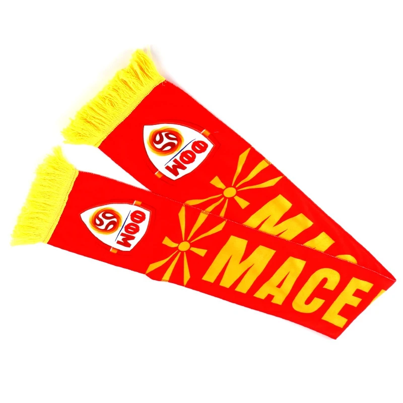 wholesale Custom High quality 100%acrylic football club knitted scarf Cheering Scarf Custom Soccer Spain Scarf