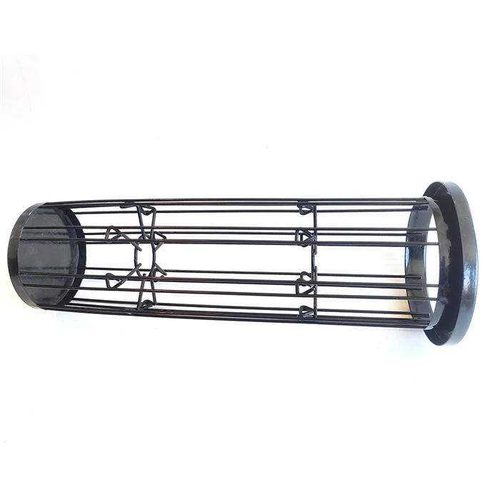 Customized filter bag cage with special supporting ring spayed with organic silicon coating for bag house dust collector