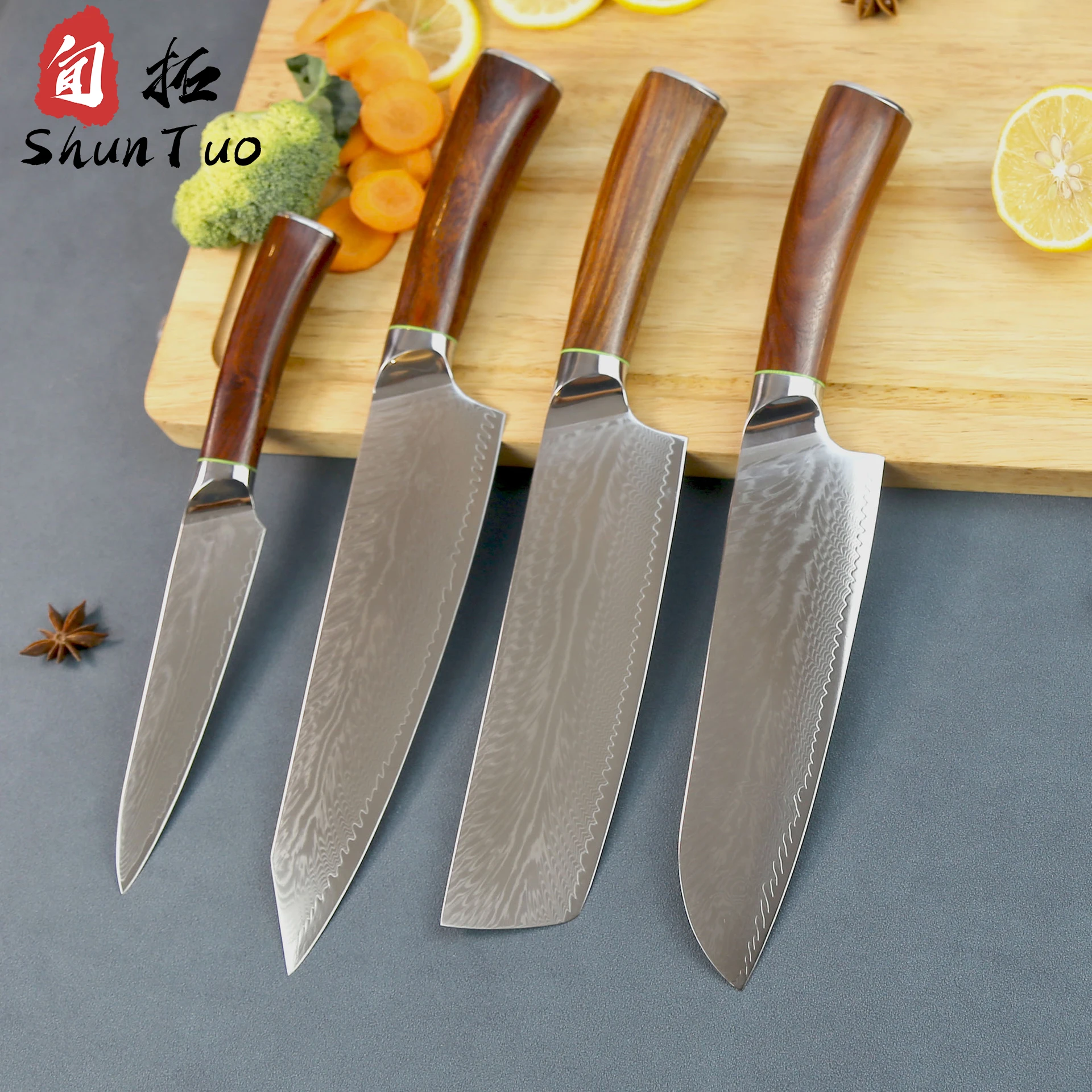 4 pcs peeler fruits and vegetable carving kitchen ceramic damascus peeling sharp blade blank aknife set