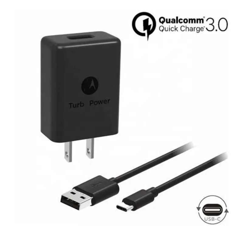 
Turbo Power charger universal 15W Quick Charger 3.0 with Type C USB cable for Motorola charger moto Z Z2 Manufacturing 