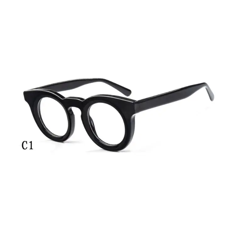 2024 Fashion High Quality Luxury Acetate Thick Round Optical Titanium Eyeglasses Frame Lady Computer Eyewear For Women