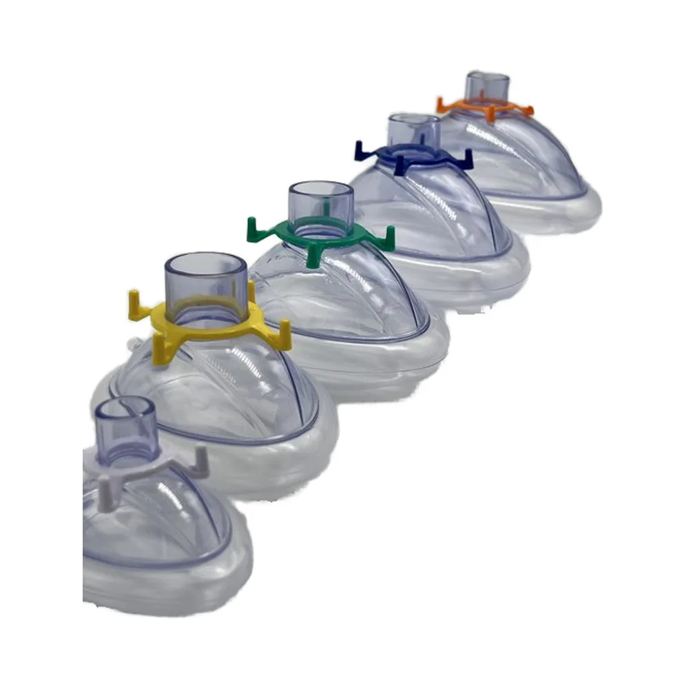 CE Approved PVC Disposable Breathing Mask Medical supplies Anesthesia Mask with Cushion for Face
