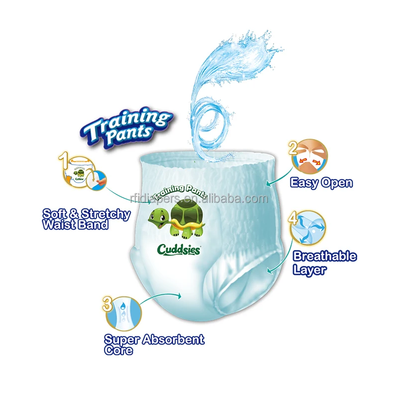 Super Absorbent Safe And Comfortable Baby Training Pants Without Side Leakage And Baby Diaper